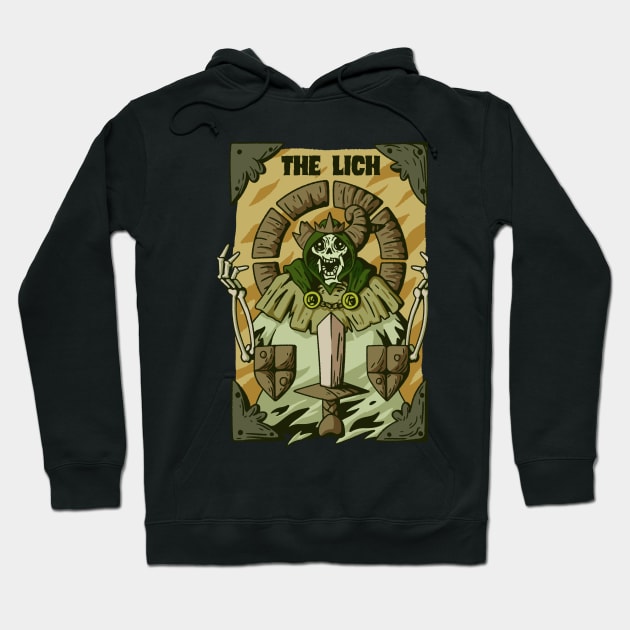 Adventure time The lich King, tarot card design of The Lich King from adventure time Hoodie by The Japanese Fox